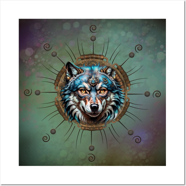 Fantasytic steampunk wolf. Wall Art by Nicky2342